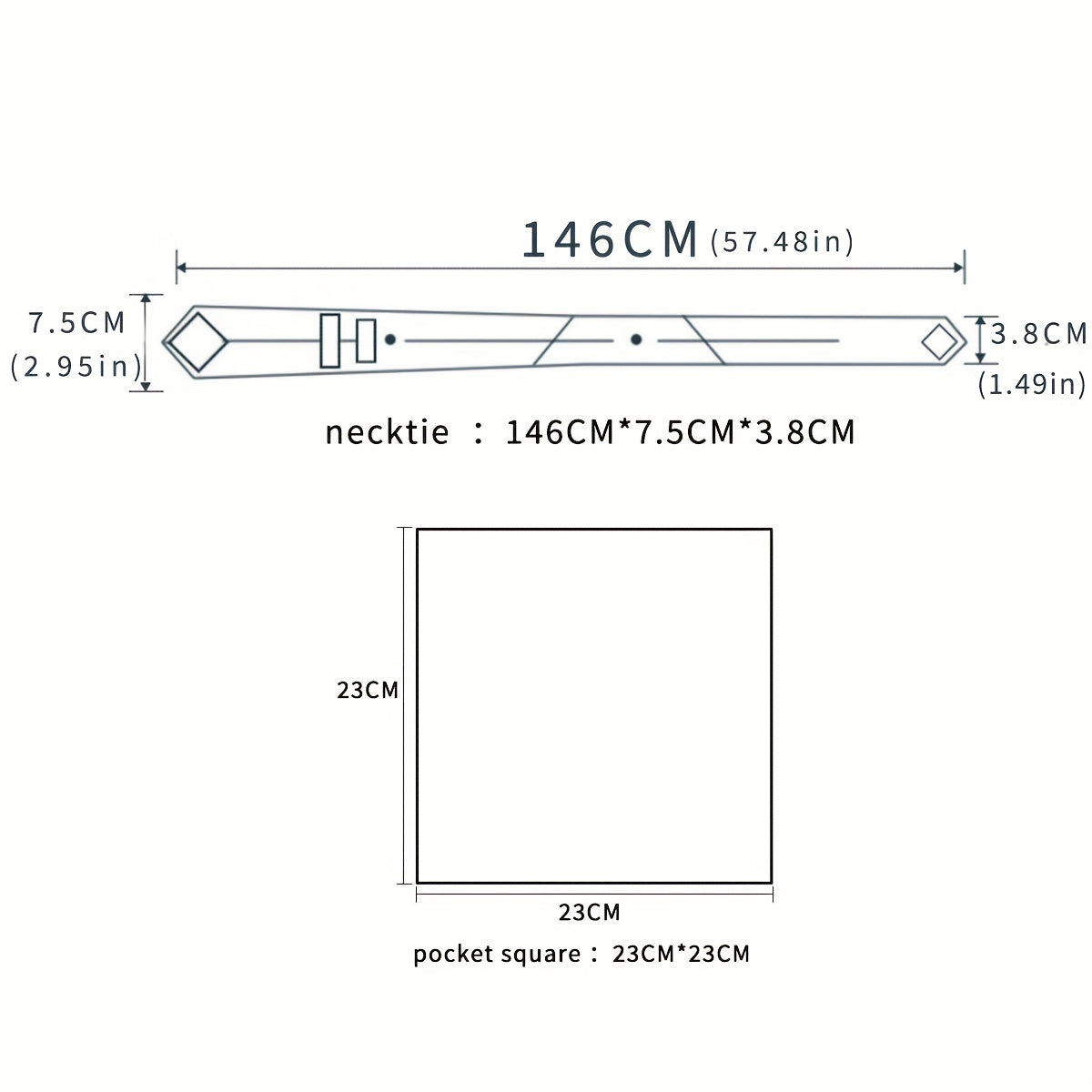Men's Tie Set with Pocket Towel and Brooch, Classic Striped Plain Design