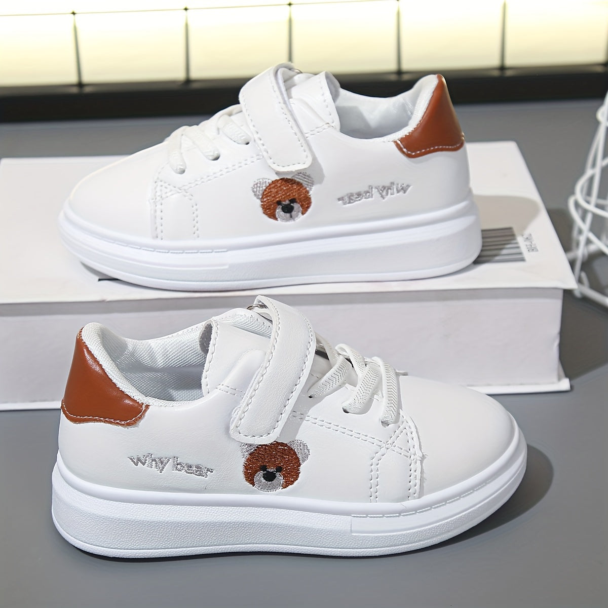 Kids' Cartoon Design Sneakers for Boys and Girls Breathable PVC Sole