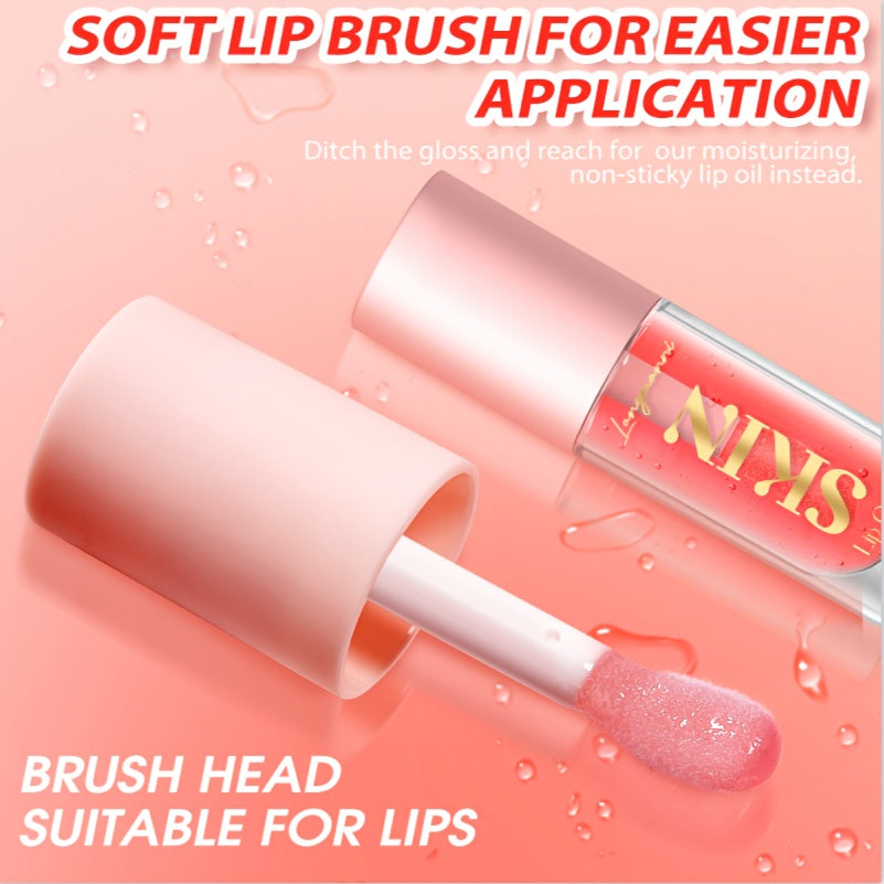 Women's 4-Color Moisturizing Lip Oil Hydrates Nourishes Brightens