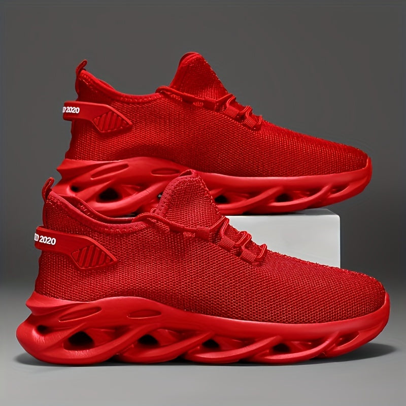 Men's Breathable Mesh Slip-On Sneakers with Shoelaces for Sports and Casual Wear