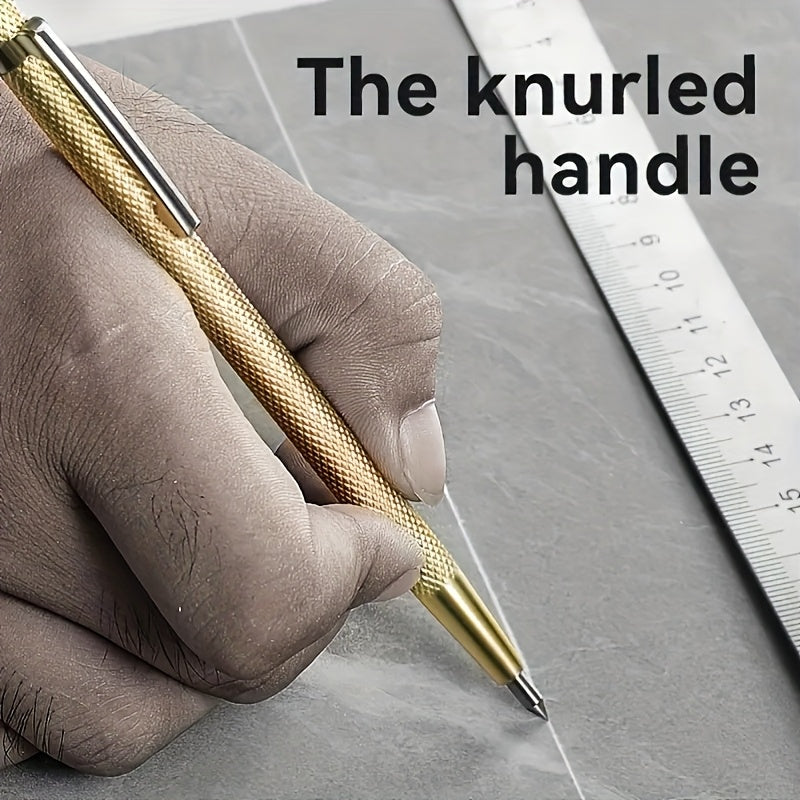Two Piece Diamond Carbide Scriber Pen for Metalworking Woodworking Glass Tile