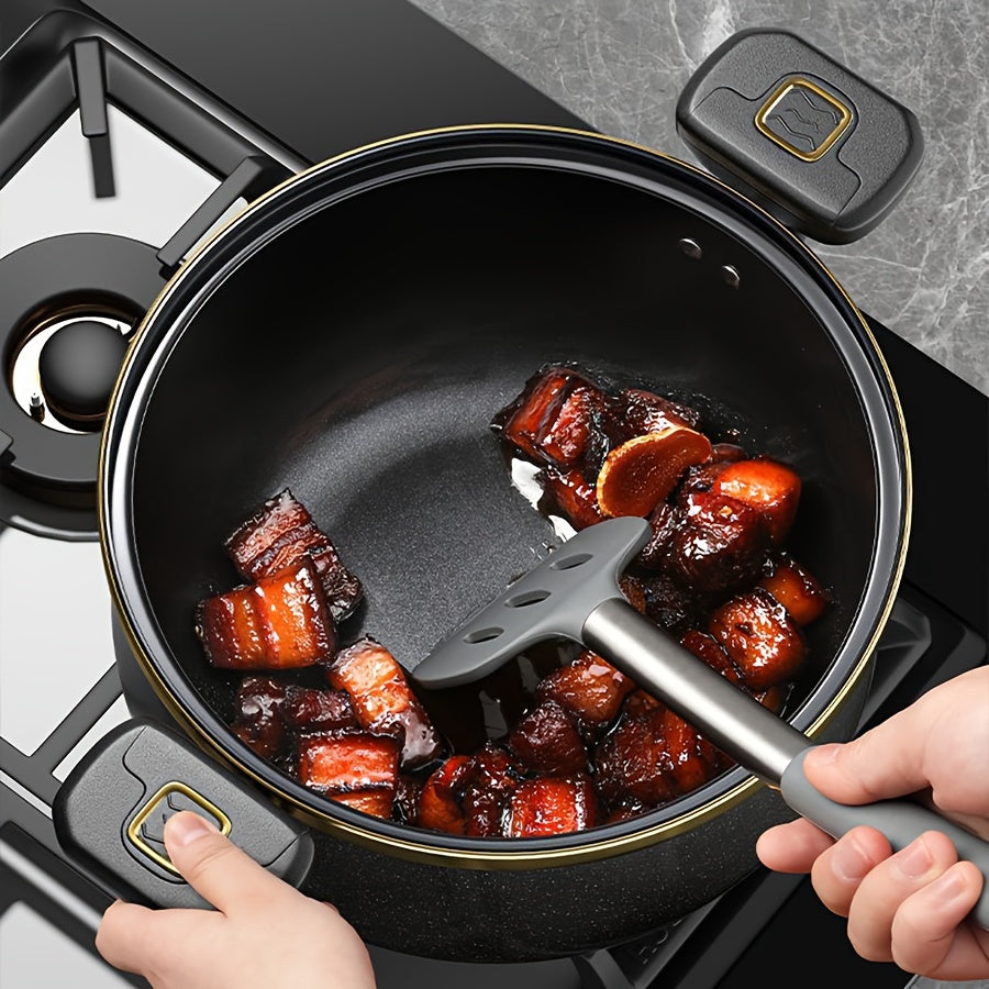 Enamel Cast Iron Soup Pot Large Capacity Slow Cooker Induction Compatible