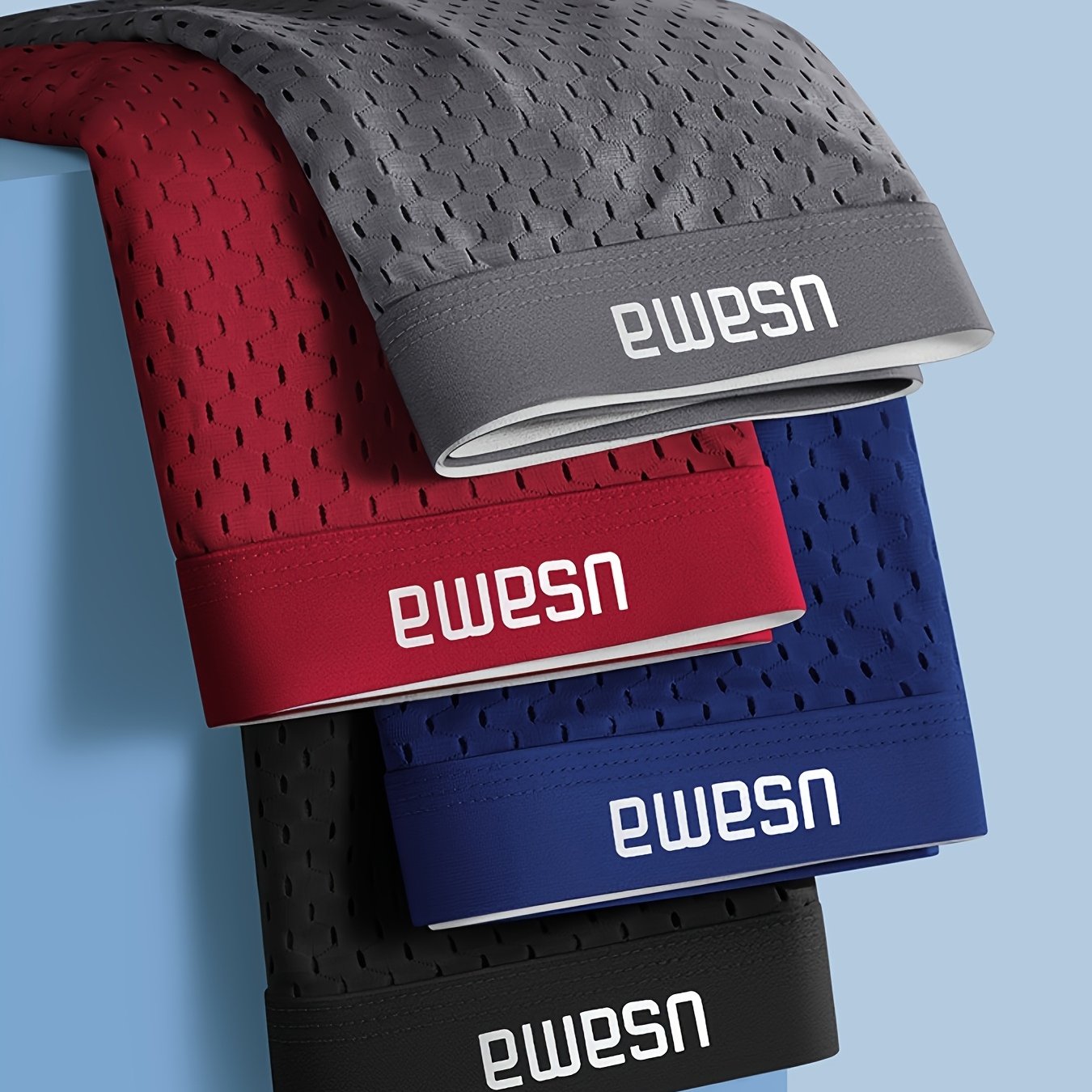 4 ta ultrin ingichka erkaklar uchun boxer ichki kiyimlari, sport va tasodifiy kiyim uchun nafas oladigan, cho'ziluvchan nylon materialidan tayyorlangan.