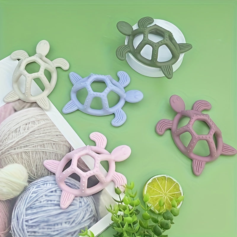 Cute Turtle Silicone Teething Toy for Babies BPA-Free Soothing Gums