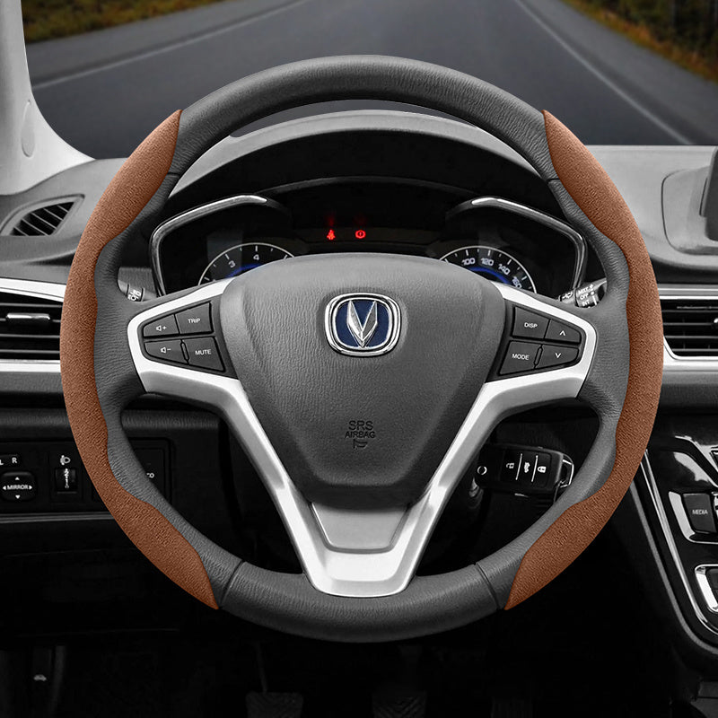 Universal Winter Fleece Non-Slip Thin Steering Wheel Cover 2 Pack in Multiple Colors