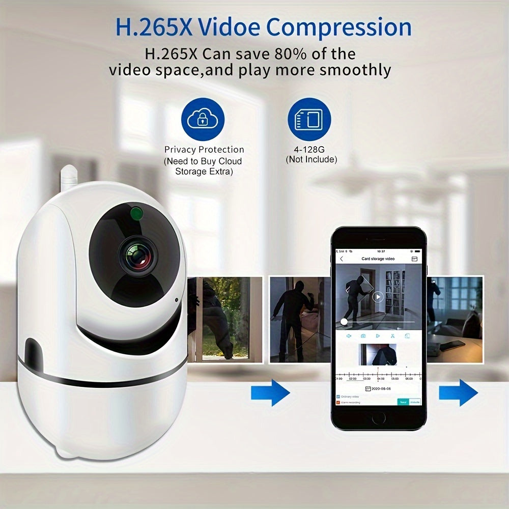 1080P HD WiFi Indoor Security Camera with Auto-Tracking Night Vision Two-Way Audio