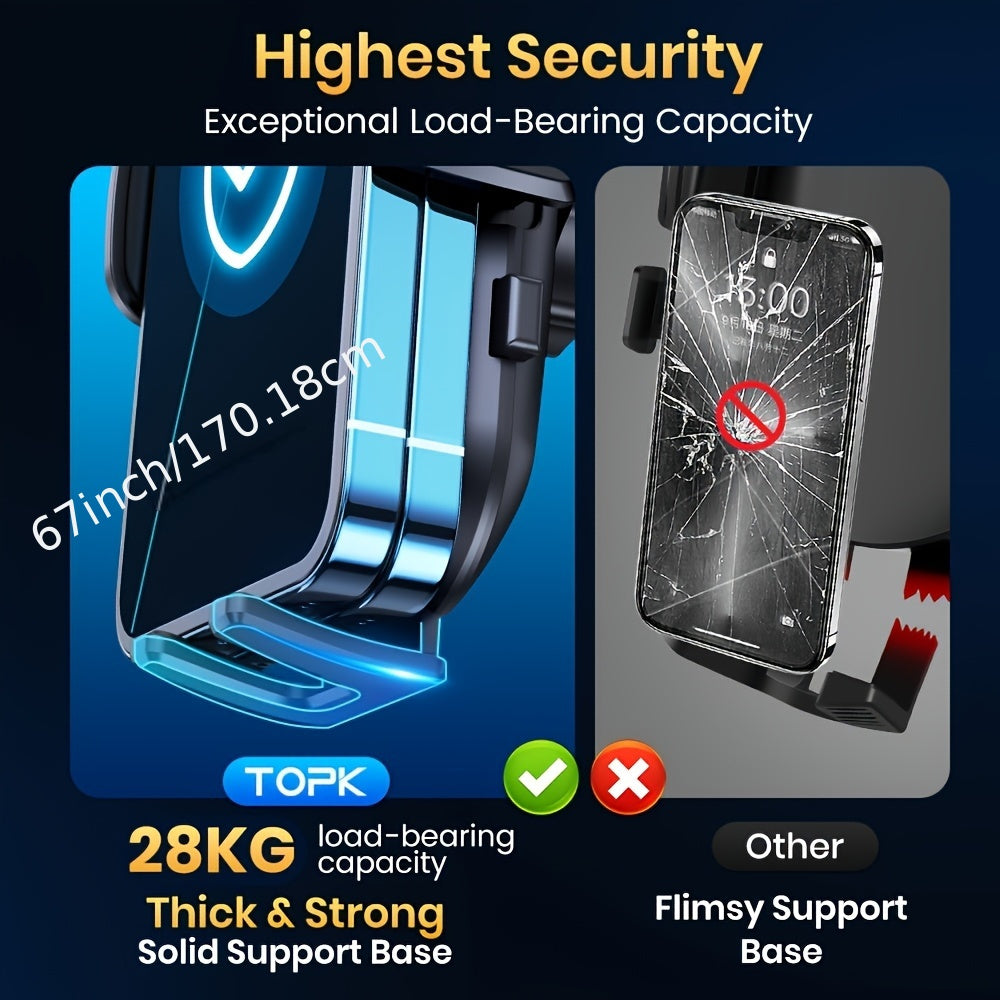 Car Dashboard Phone Holder ABS Waterproof Adjustable Vertical Horizontal Strong Grip