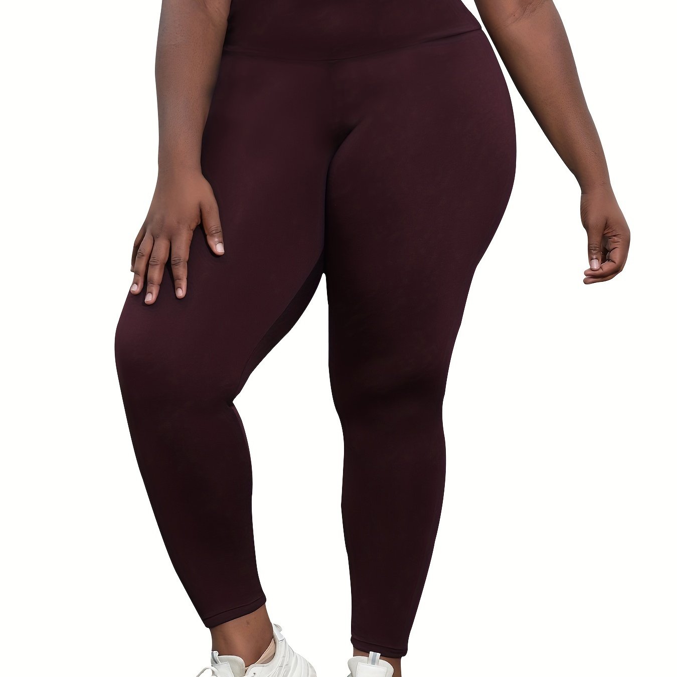 Women's Plus Size High Waisted Tummy Control Leggings for Yoga and Workout