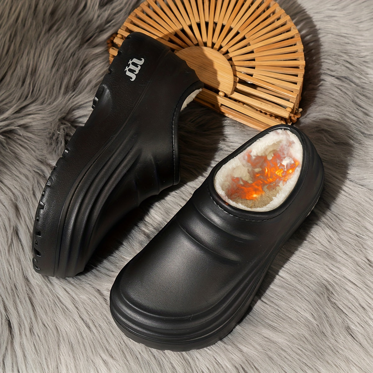 Women's Black EVA Clogs Thick Sole Indoor Outdoor House Slippers