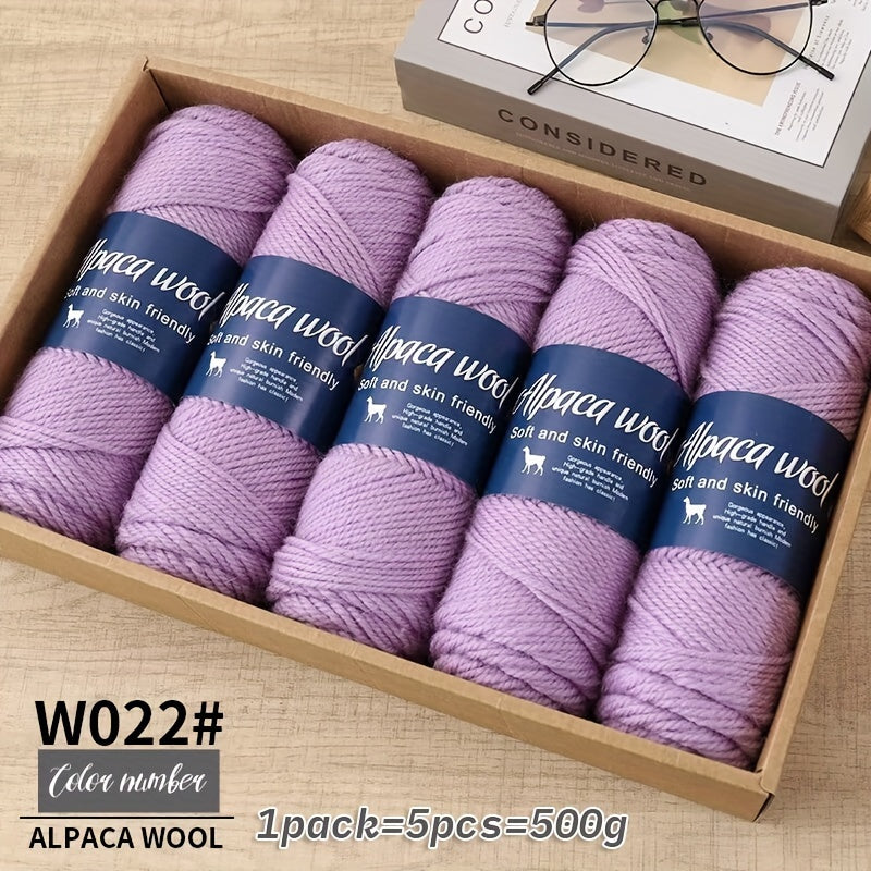 Multicolor Alpaca Wool Yarn Bundle 95 Percent Alpaca 5 Percent Polyester 100g Balls for Knitting Crocheting Winter Crafts