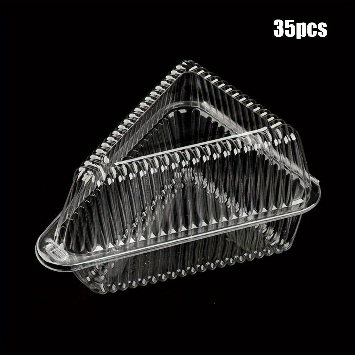 Flexible Clear Cake and Pie Containers with Hinged Lids, Pack of 15-45