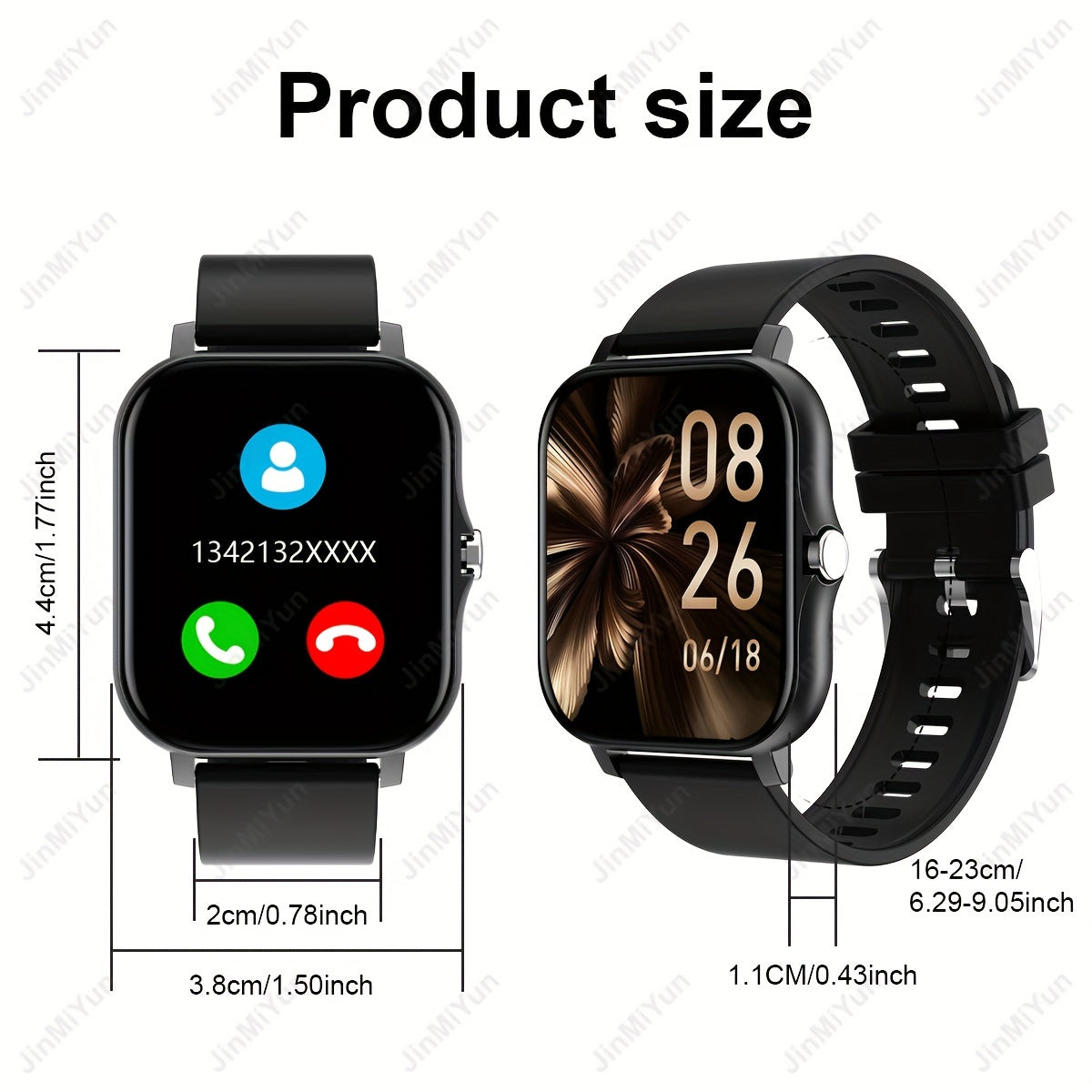 1.83-Inch Full Screen Touch Sports Smart Watch for Men and Women with Wireless Calling and Multiple Sports Modes