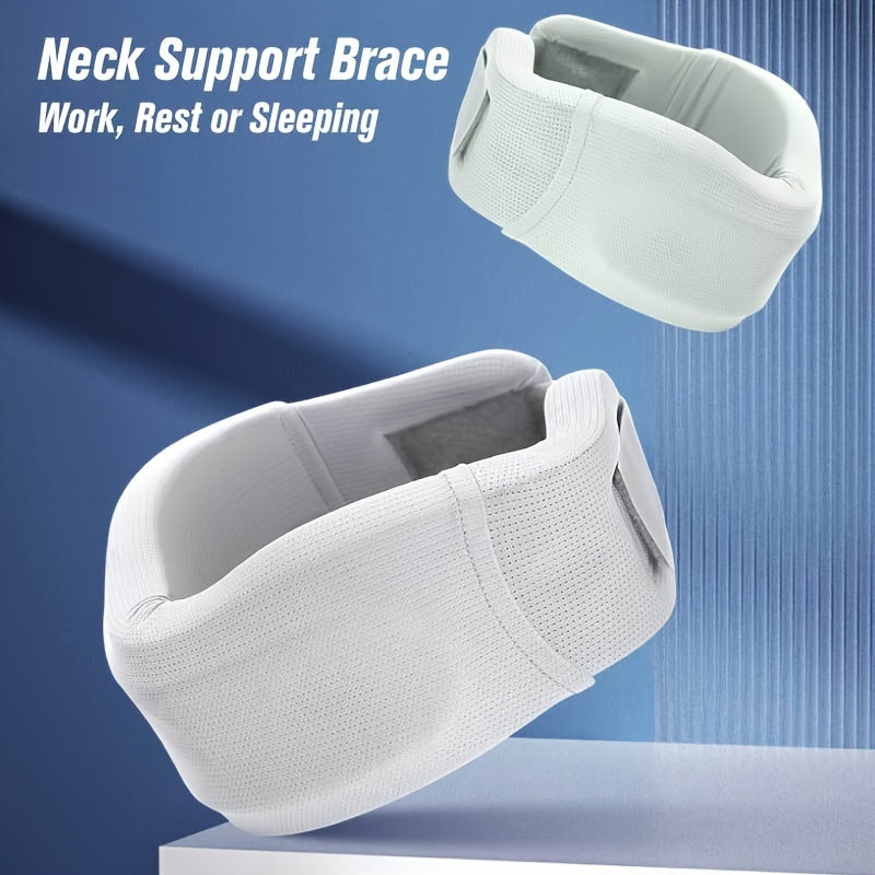 Adjustable Neck Support Brace for Snoring and Neck Pain Relief Memory Foam