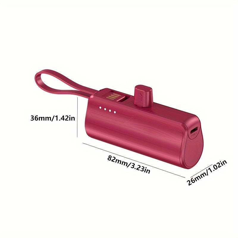 5000mAh Mini Portable Power Bank for iPhone and Android USB-C Charger