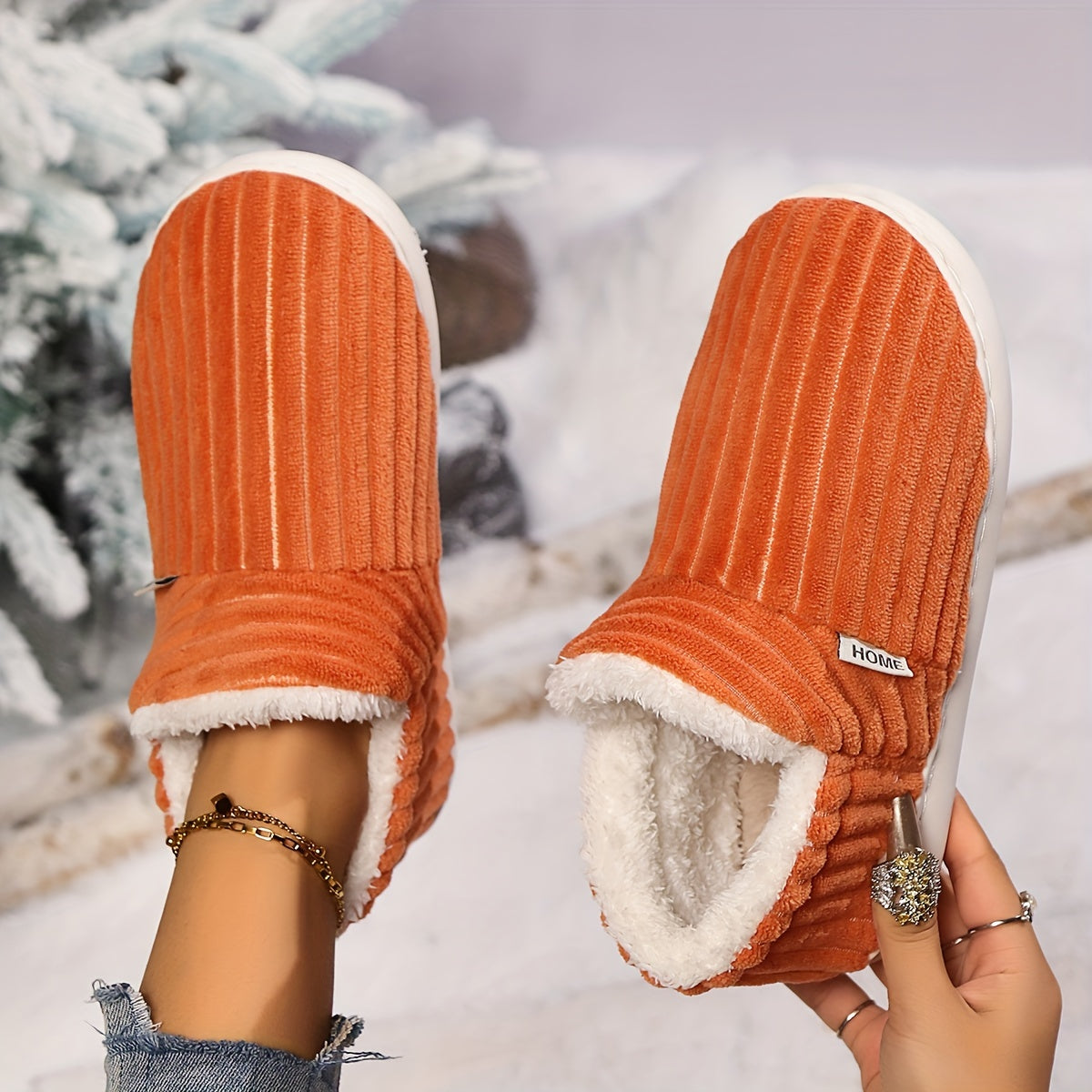 Women's Winter Slipper Boots Soft Plush Interior Slip-On Indoor Outdoor