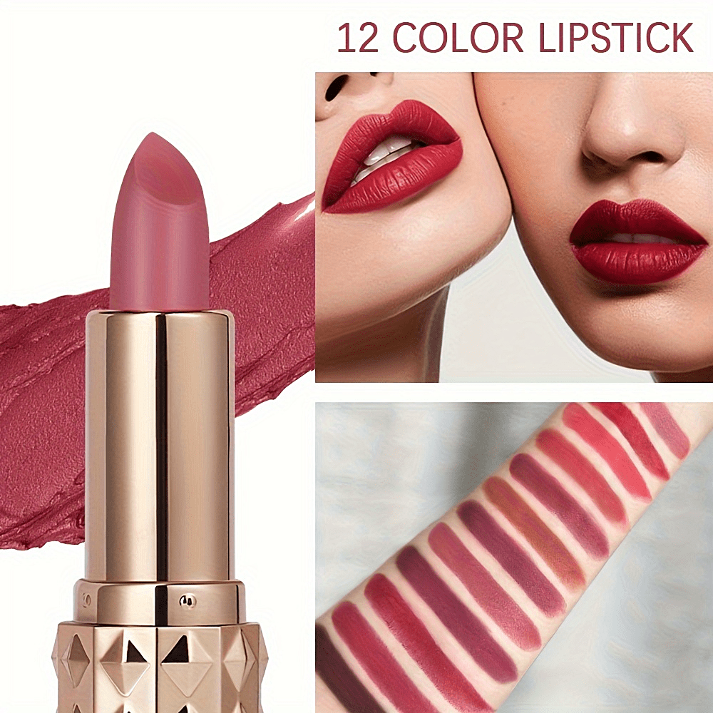 Set de labiales mate para mujer, resistente al agua, 4 colores, maquillaje de labios