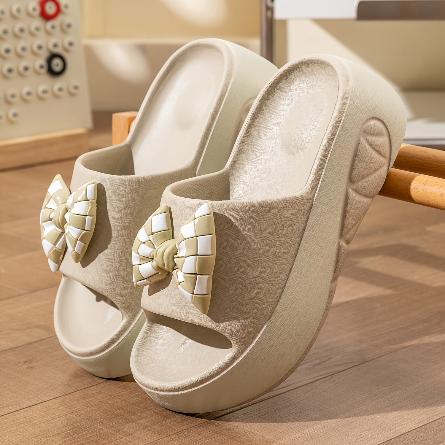 Women’s Minimalist Slide Sandals with Thick Platform Sole and Open Toe