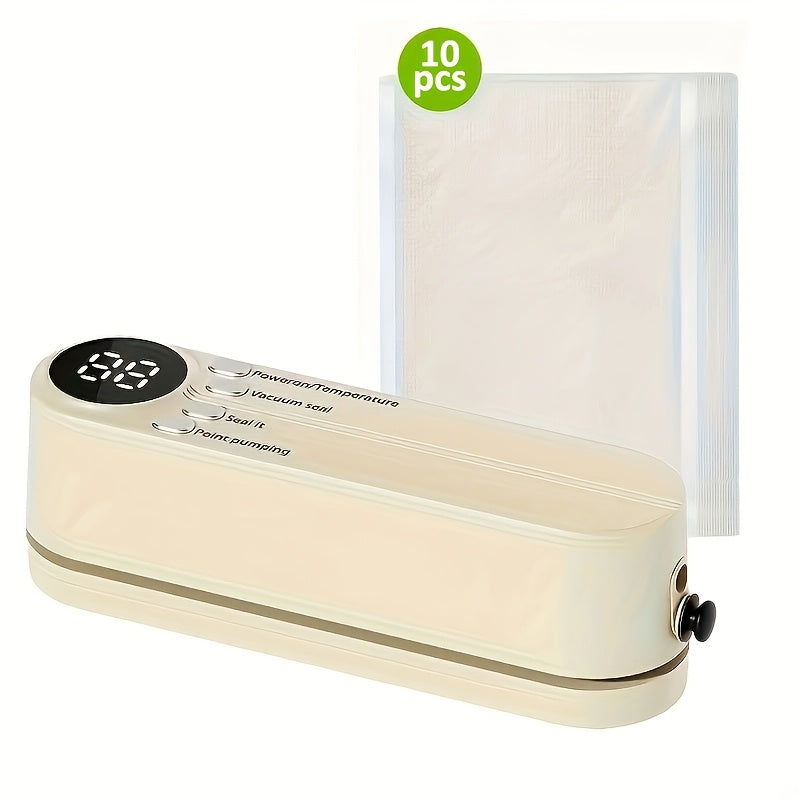 Portable Food Sealer Machine with Sealing Bags USB Rechargeable Snack Sealing System