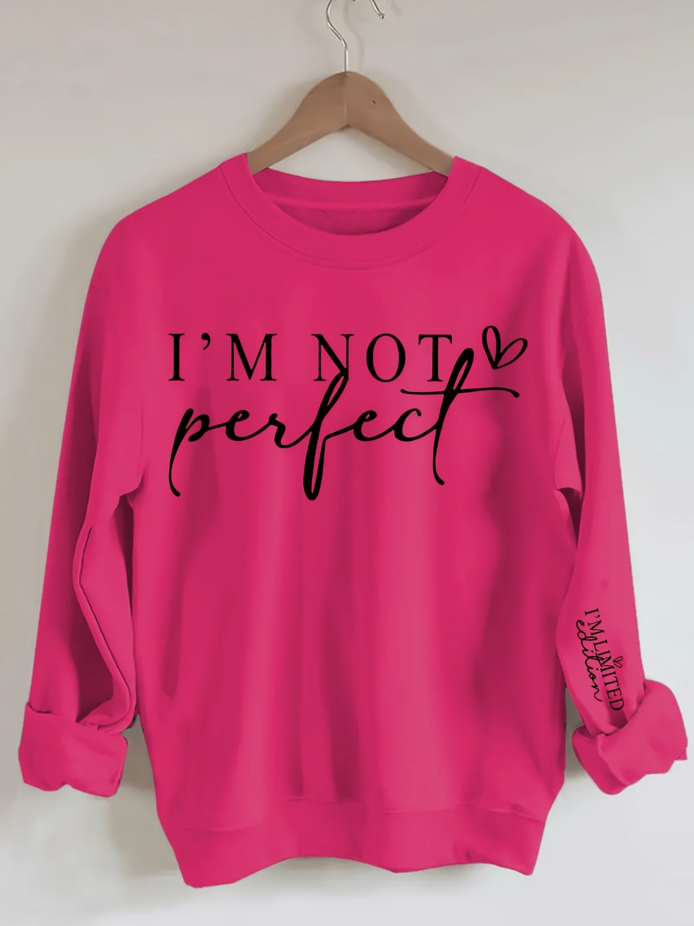 Plus o'lcham monogram bosma krujkali svitshotlar kuz qish kundalik ayollar