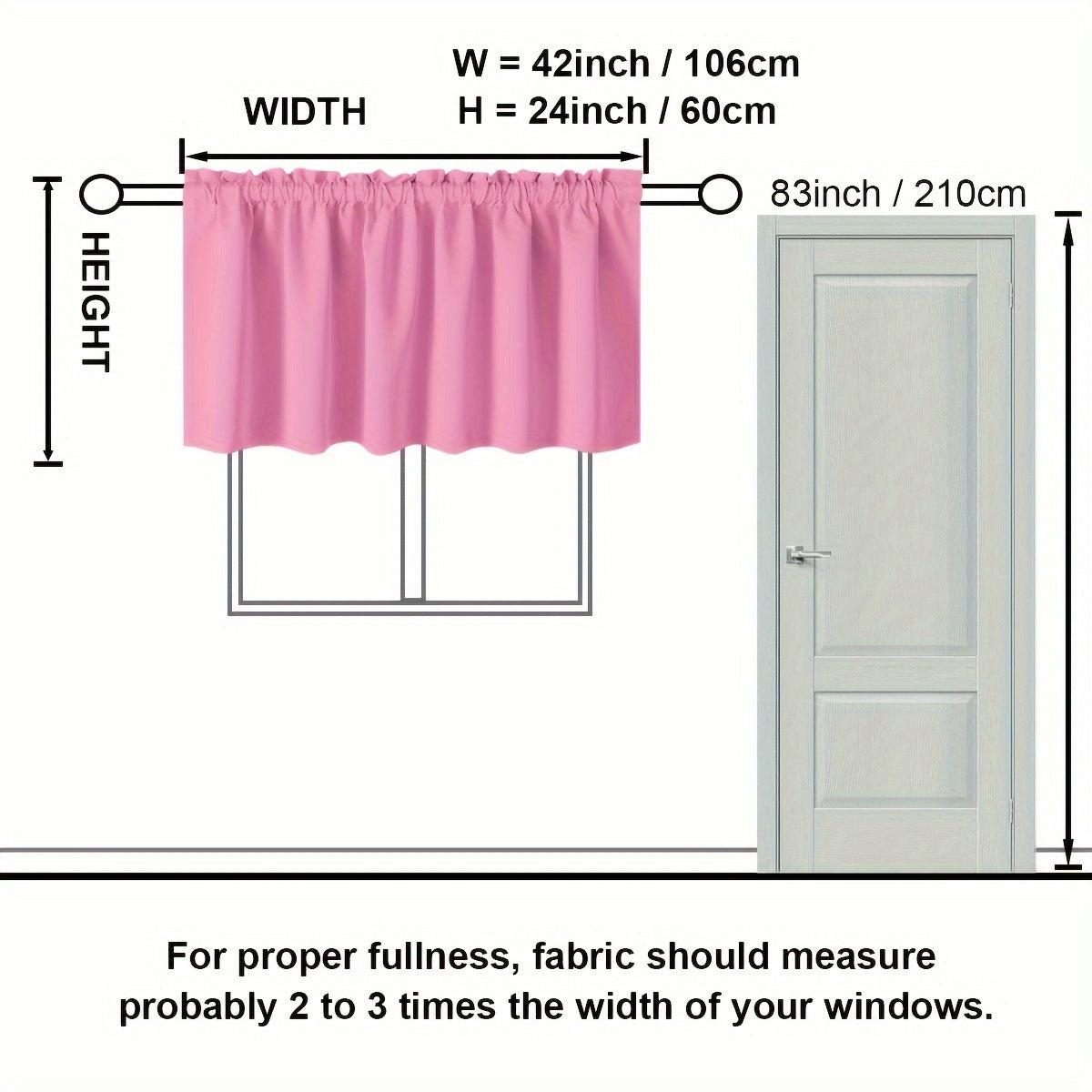 Blackout Heat Insulation Curtain Rod for Kitchen Living Room Bedroom Home Decor