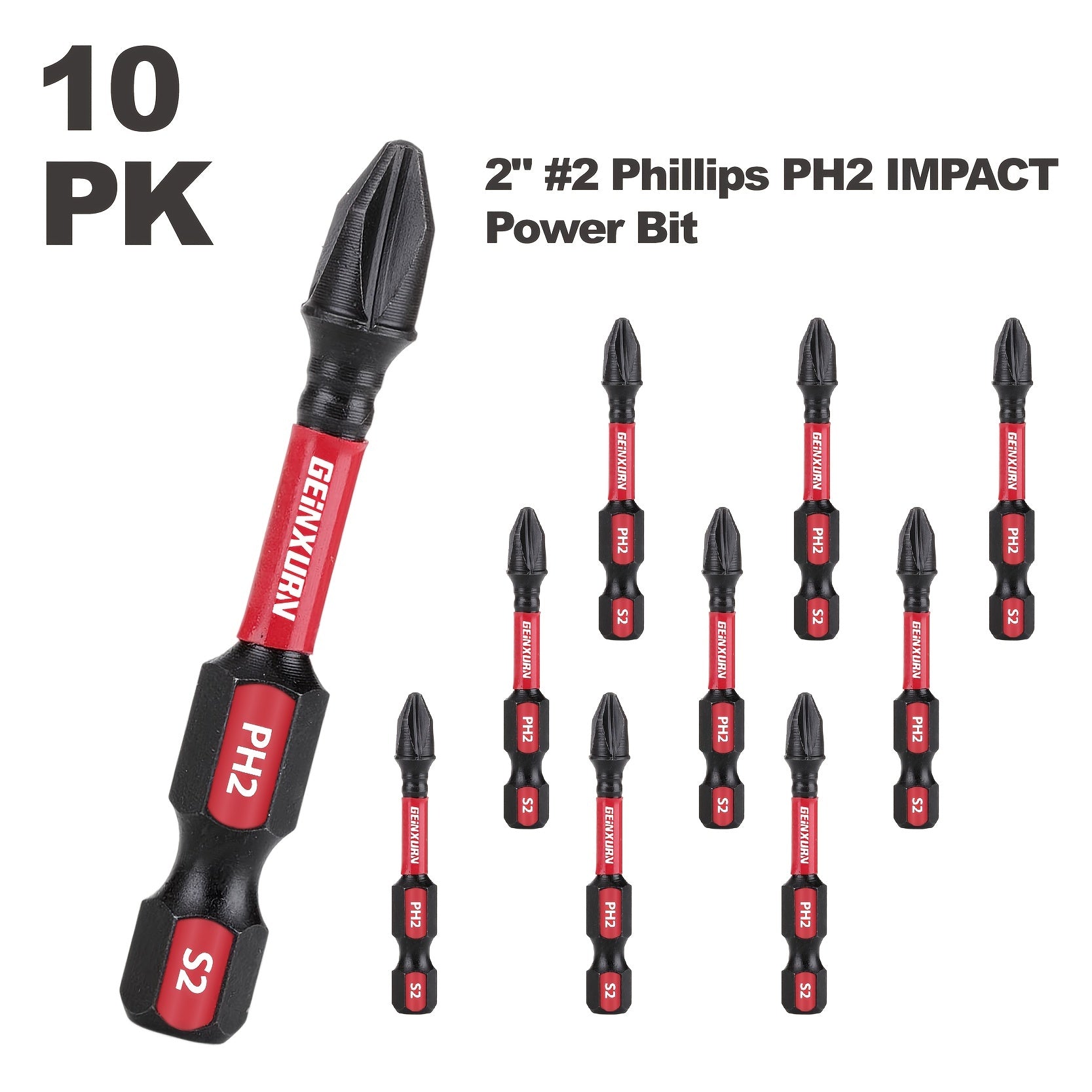 Impact Phillips Screwdriver Bits 50mm 5/10/20pcs for Wood Metal Plastic