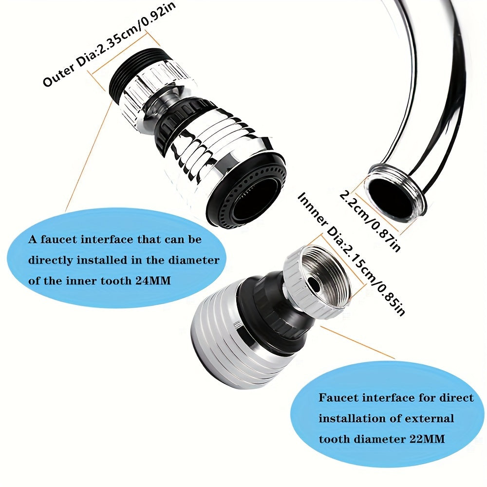 360 Degree Rotating Water Saving Faucet Aerator Diffuser Nozzle Filter