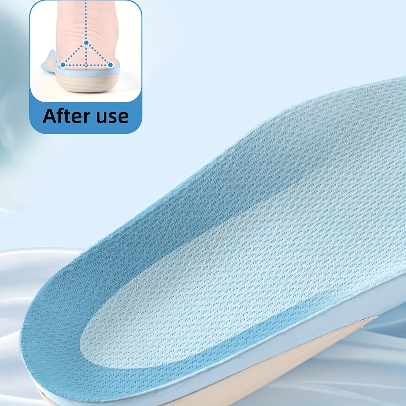 Unisex Breathable EVA Arch Support Sports Insoles for Running and Casual Shoes