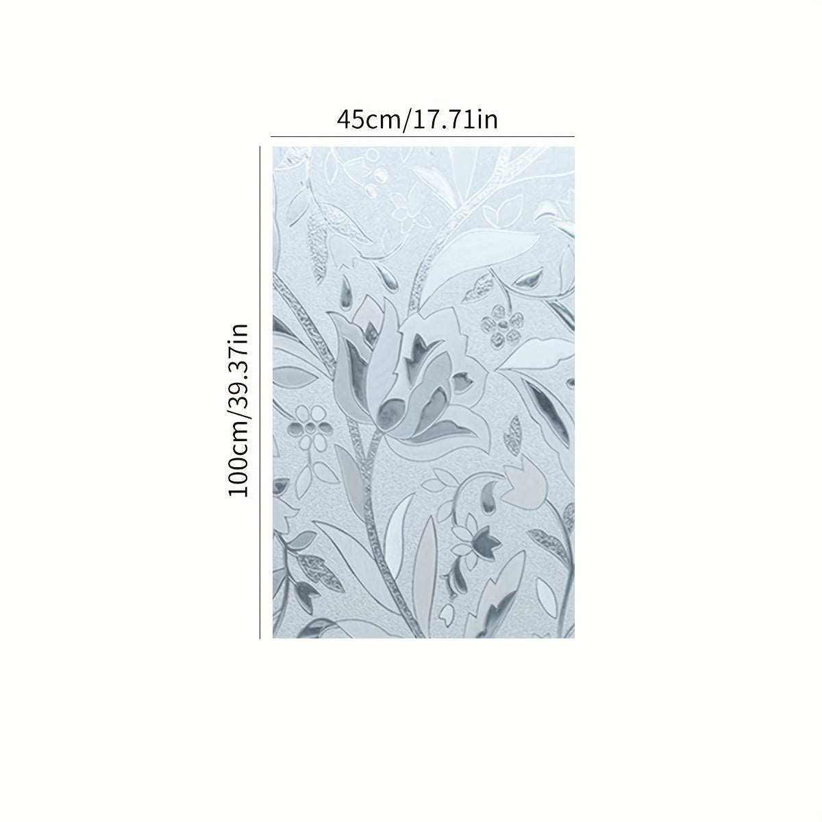 Tulip Glass Decal Roll Modern Floral Privacy Window Film Frosted PVC
