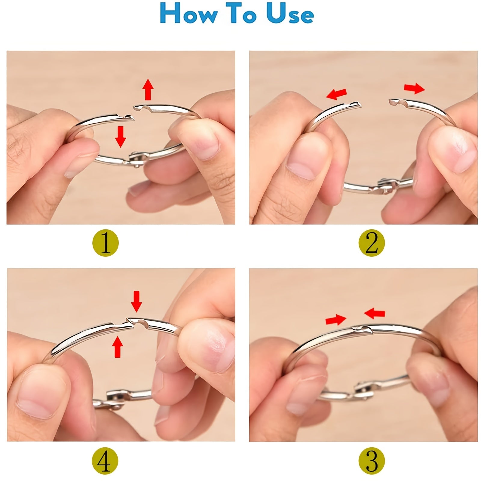 Oltin va kumush pardalar uchun kliplari bilan halqalar, ichki diametri 1.38 dyuym, pardalar uchun o'rnatilgan aksessuarlar.
