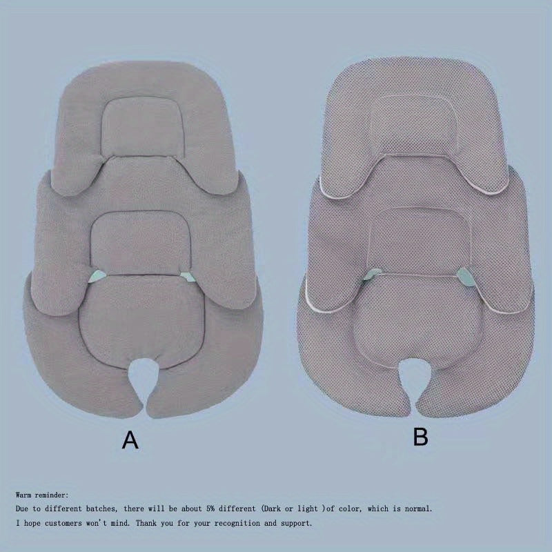Baby Stroller Seat Cushion Reversible with Safety Inner Pad and Waist Support