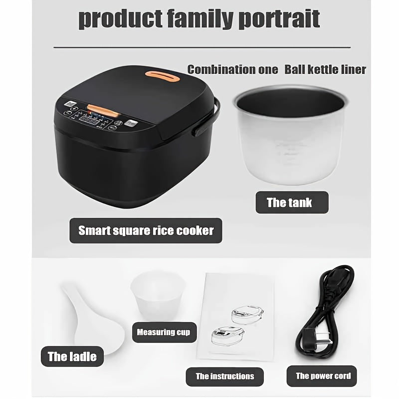 5 Liter Digital Touch Rice Cooker Stainless Steel Non-Stick Keep Warm