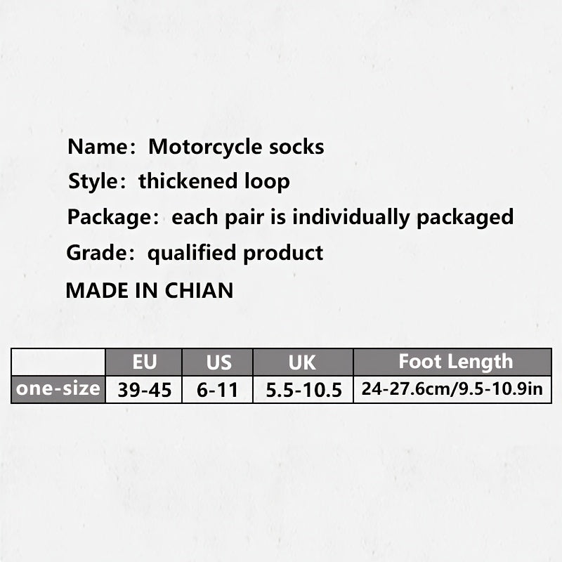 Men's Thickened Long Tube Motorcycle Socks Sports Sweat-Absorbent Warm