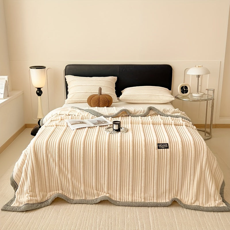 Faux Fur Throw Blanket Soft Warm Cozy for Couch Bed Travel All-Season Gift