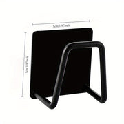 Organizador de fregadero de cocina de acero inoxidable con rejilla de drenaje y gancho de pared