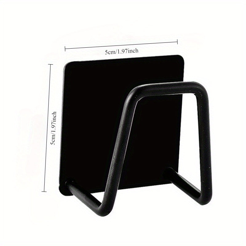 Organizador de fregadero de cocina de acero inoxidable con rejilla de drenaje y gancho de pared