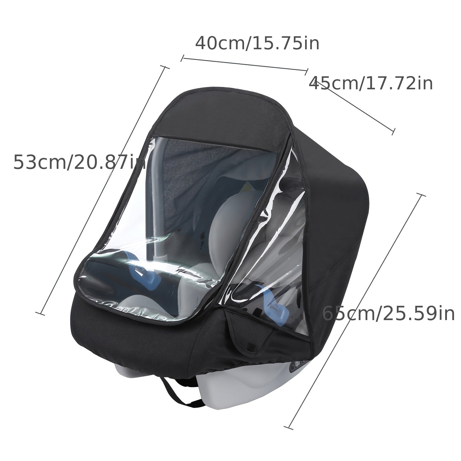 Накройте свою коляску, корзину для переноски и автокресло нашим портативным дождевиком из материала EVA.