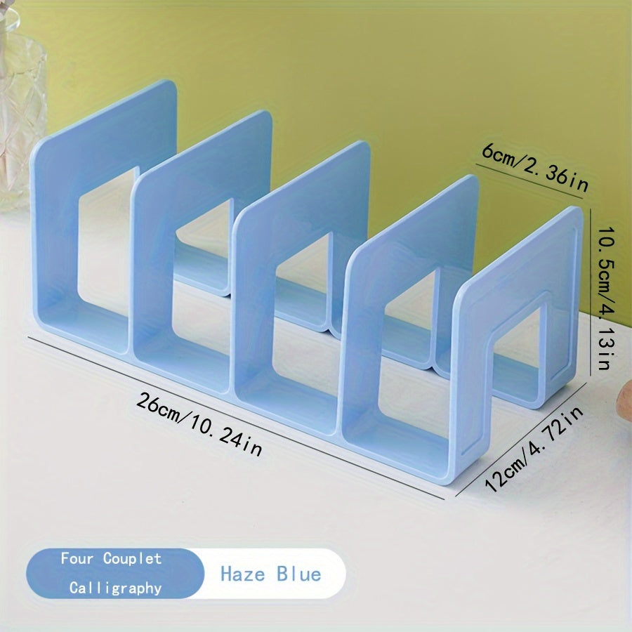 Plastic Book Organizer for Desk Office Space-Saving A4 Document Holder