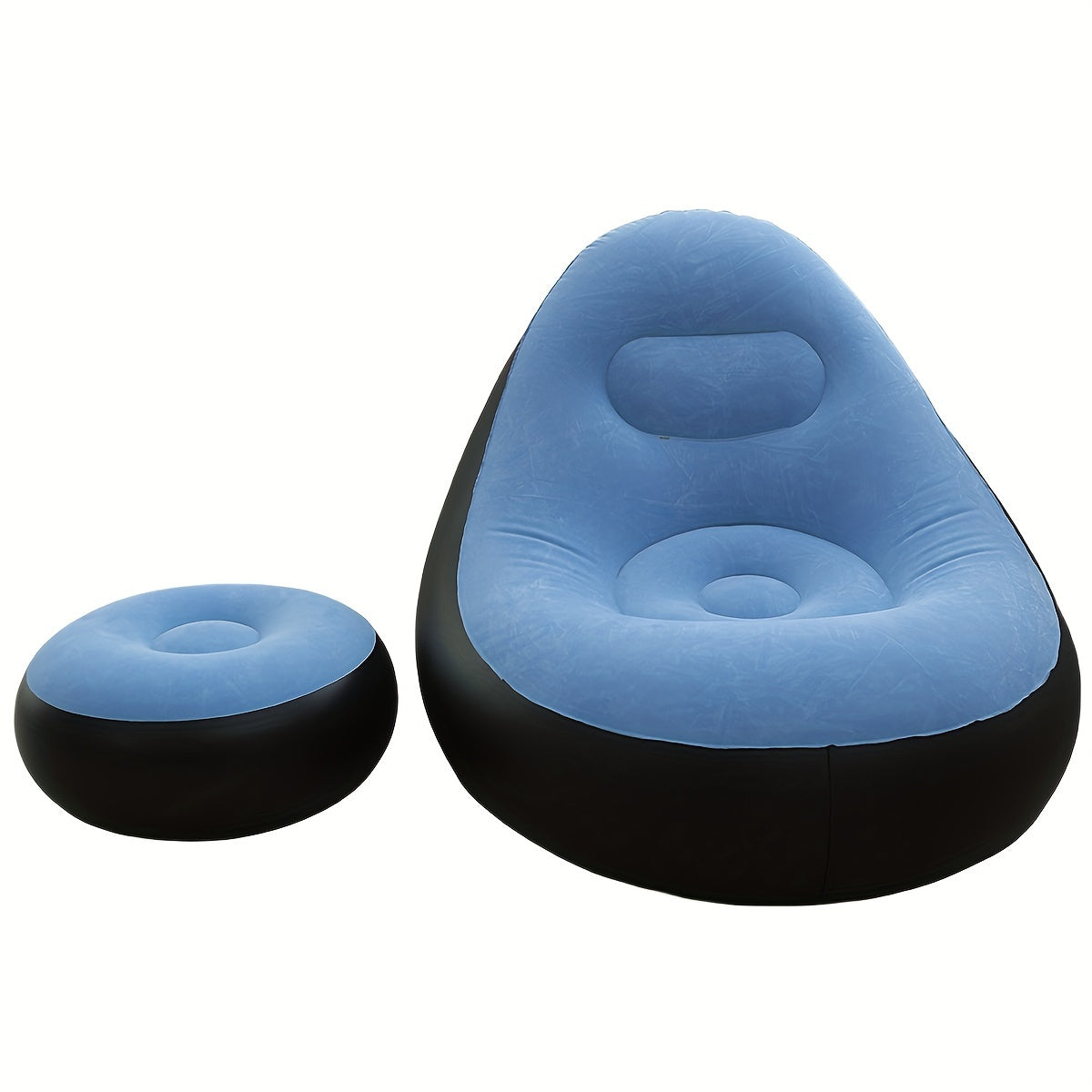 Sofá inflable portátil de PVC para camping y tomar el sol al aire libre con pedales