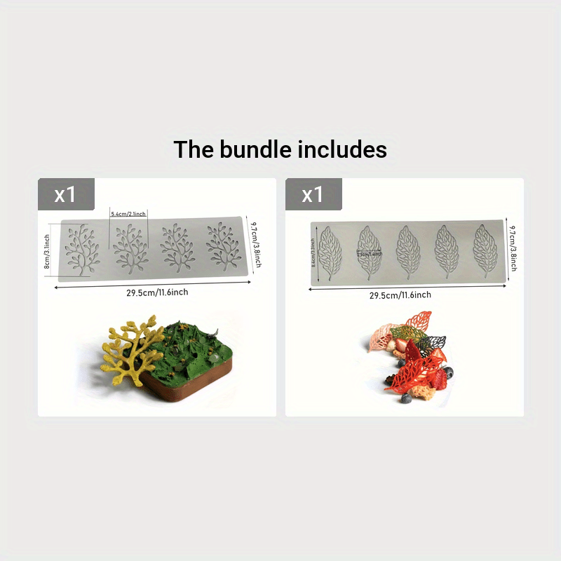 Fondant tort bezash uchun silikon qolip - shokolad qoplamasi uchun barg shaklidagi qolip, DIY pishirish va bezash uchun mukammal, oshxona aksessuarlari va ta'minotlari