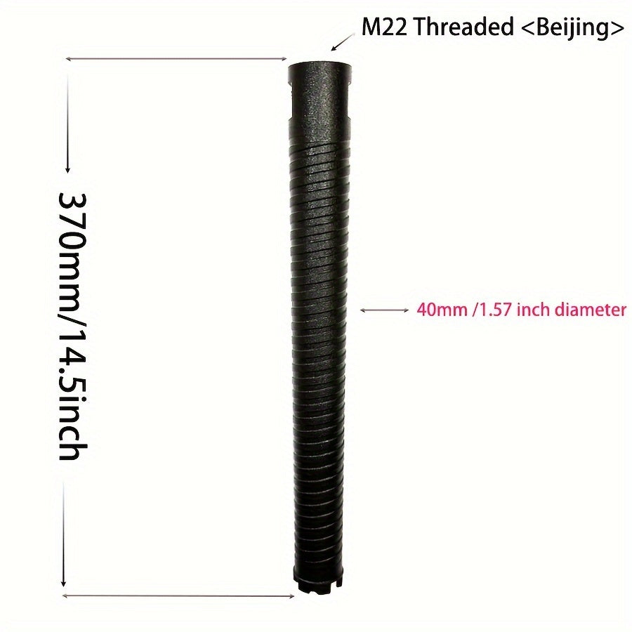 Diamond Core Drill Bits Wet Dry 45 Steel Steel Bars Black Textured Grip for Concrete Brick Block Stone