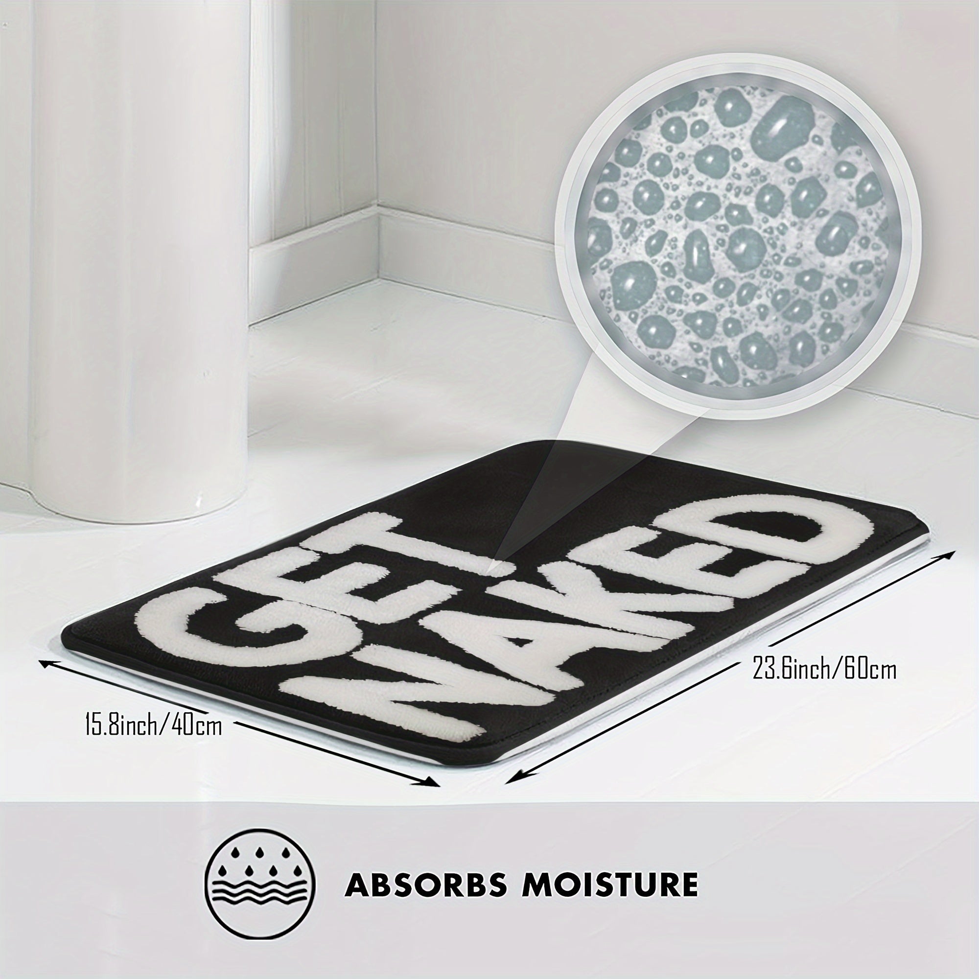 Felpudo de bienvenida antideslizante lavable a máquina 39.88cmx23.6cm alfombra de cocina y baño