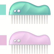 Portable Electric Scalp Massager Comb USB Rechargeable Head Relaxation Tool with Green Accents