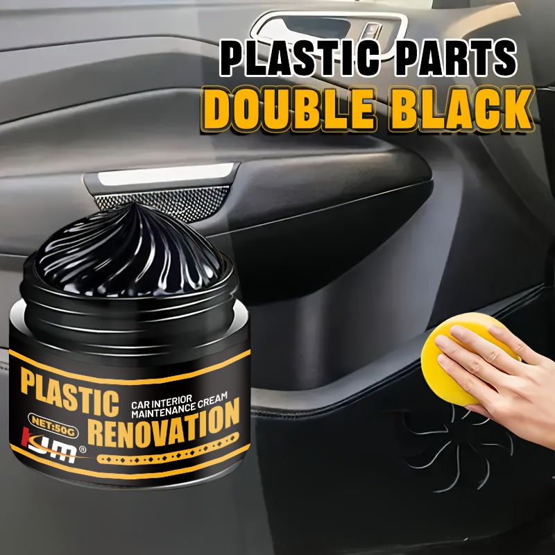 Automotive Plastic and Rubber Restorer Black Gloss Paste Tire Repair Oxidation
