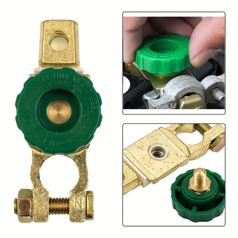 Car Battery Disconnect Isolator Top Mount Knob Clamp Fast Cut Off Switch for Negative Terminals