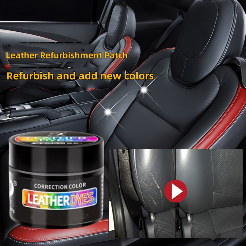 Leather Dye Restorer for Cars and Furniture, 30g, Quick-Dry, Faded and Scratched Leather Repair