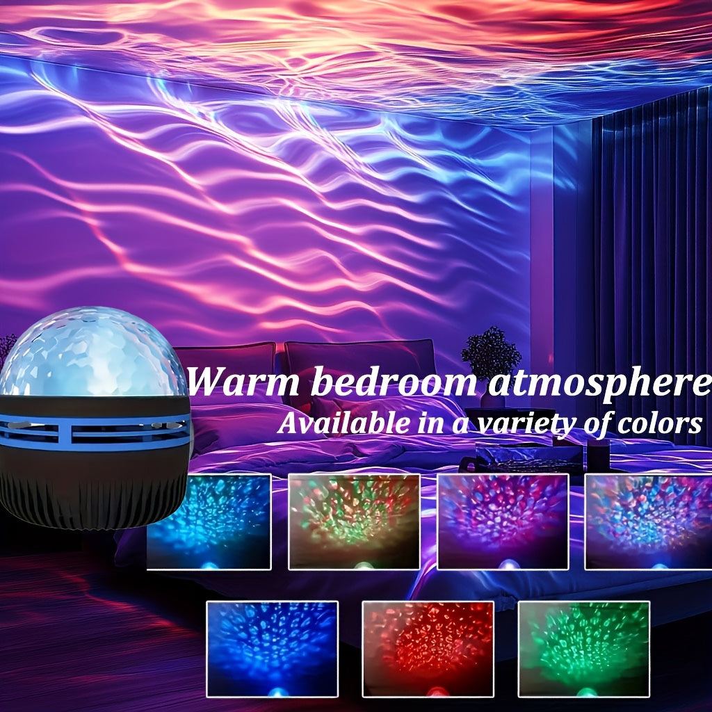 Water Ripple Projector Indoor LED Wave Effect Toy Gift for Ages 14 and Up