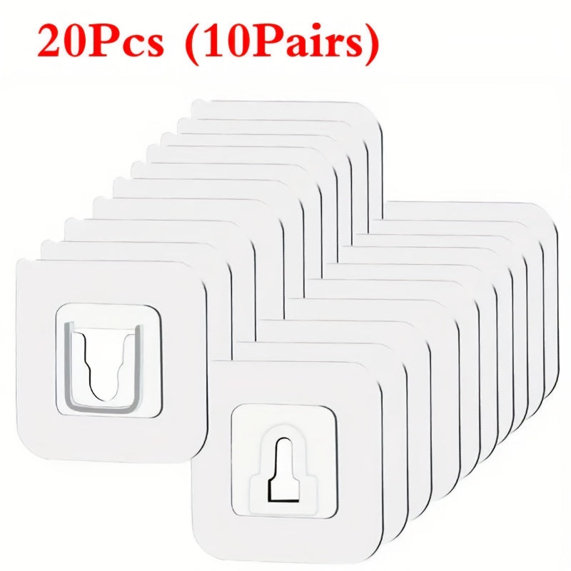 10 juft suv o'tkazmaydigan yopishqoq sirtqi tutqichlar, hammom va oshxona uchun, burg'ulashsiz