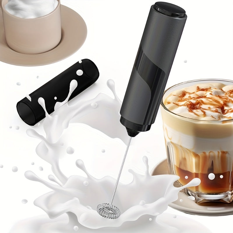 Electric Milk Frother for Lattes Cappuccinos and Hot Cocoa Battery-Powered Foam Maker
