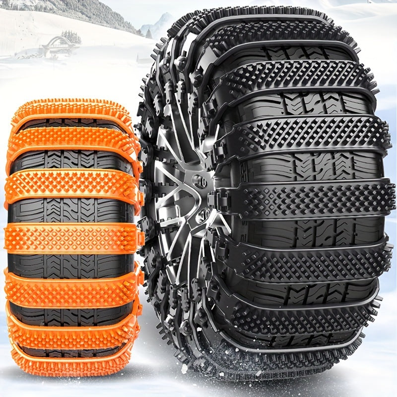 Universal Heavy-Duty Rubber Traction Tire Chains for Cars SUVs Light Trucks