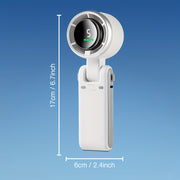 Portable Handheld Turbine Fan with 5 Speeds Rechargeable Battery Up to 12 Hours for Outdoor Travel